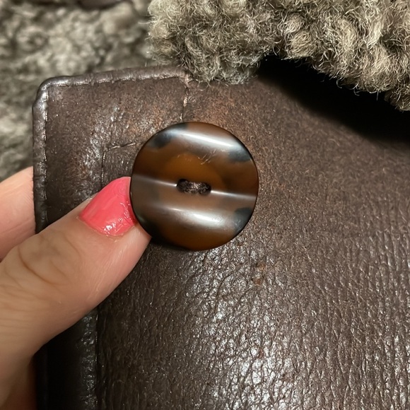 100% lamb sherling lined leather longer jacket- brand new!!! - Picture 4 of 11